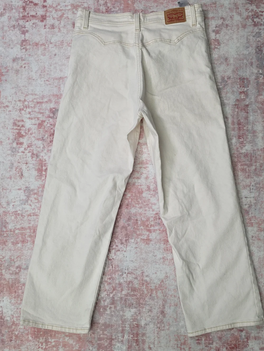 Levis Ribcage Straight Ankle, Cropped Jeans Super High Rise, Button Fly W31 L27